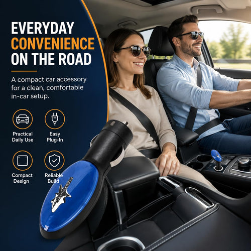 Amavheaf Compact Plug-in Car Accessory, Blue Vehicle Power Socket Accessory, ABS