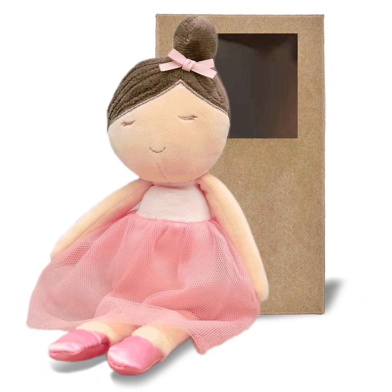 FLUFFYFUN Baby Doll Soft Ballerina Doll Plush 13.7" (Girl)