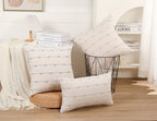 NUYECY Set of 2 Boho Throw Pillow Covers 28x28,Stone Grey and White Neutral