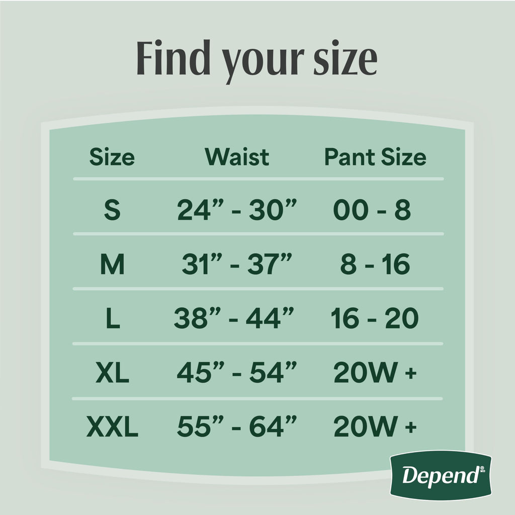 Depend Fresh Protection Adult Diapers for Women, XL, 68 Count