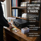 SUREMAX 600+ Trading Card Storage Box, Portable Card Case for 3" x 4" Graded