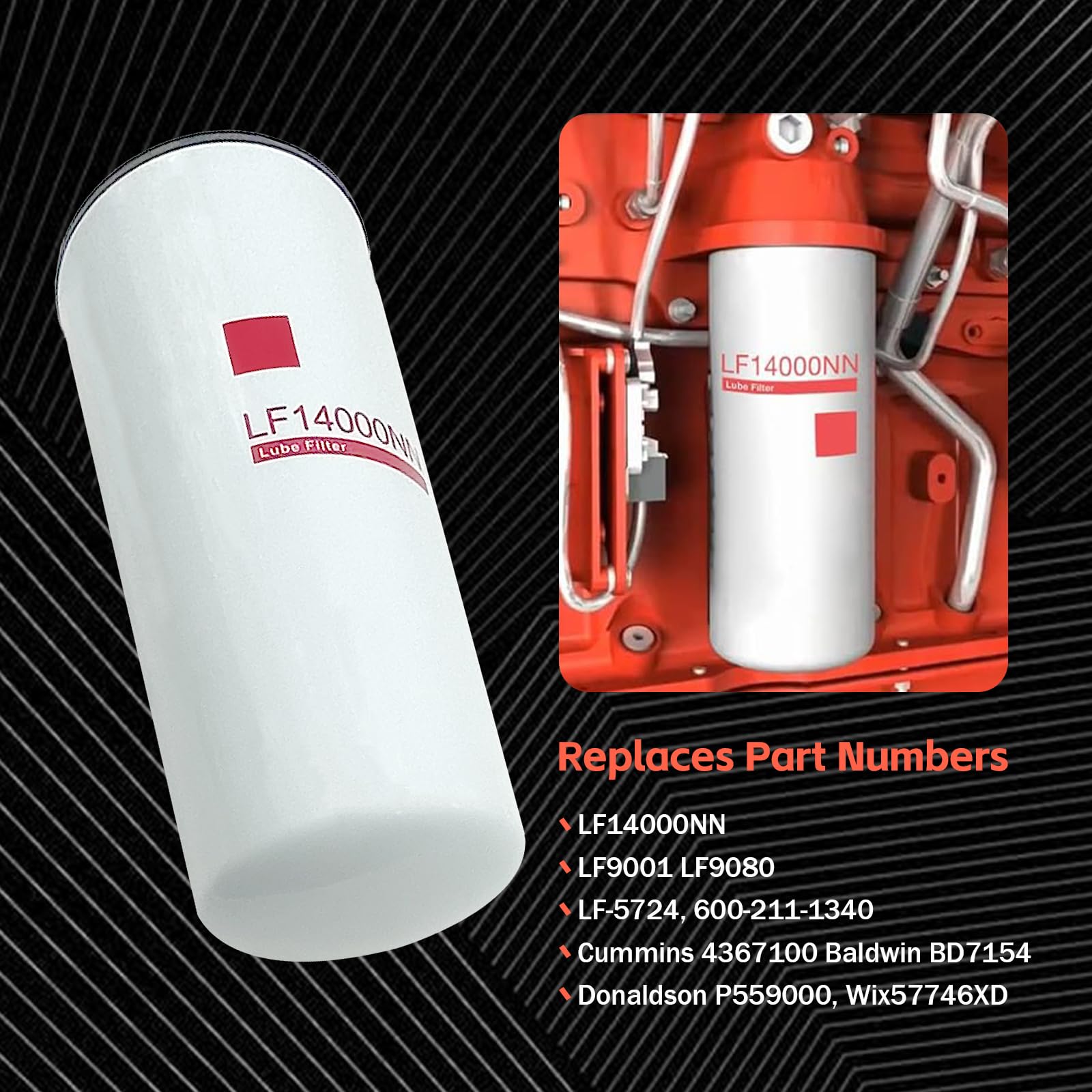 LF14000NN Lube Filter fits for Cummins ISX ISM QSX QSM QST X15 M11 Diesel