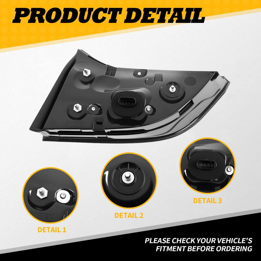 Jecoupoon 4 Pin Tail Light Compatible with Model 3 & Y 2021 2022 2023