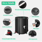 FAMIROSA 50 Gallon / 200L Rain Barrel, Collapsible Rain Barrels to Collect