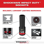Milwaukee Electric Shockwave Impact Socket 3/8in 36 Pack PACKOUT