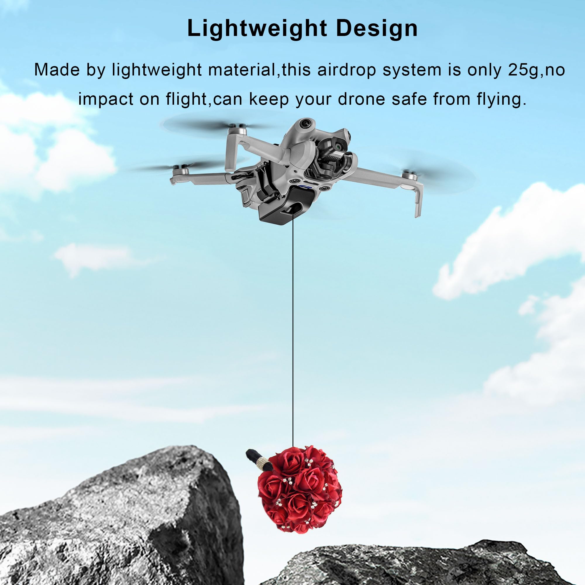 Mini 4 Pro Airdrop System, Quick Release Payload Delivery Transport Device