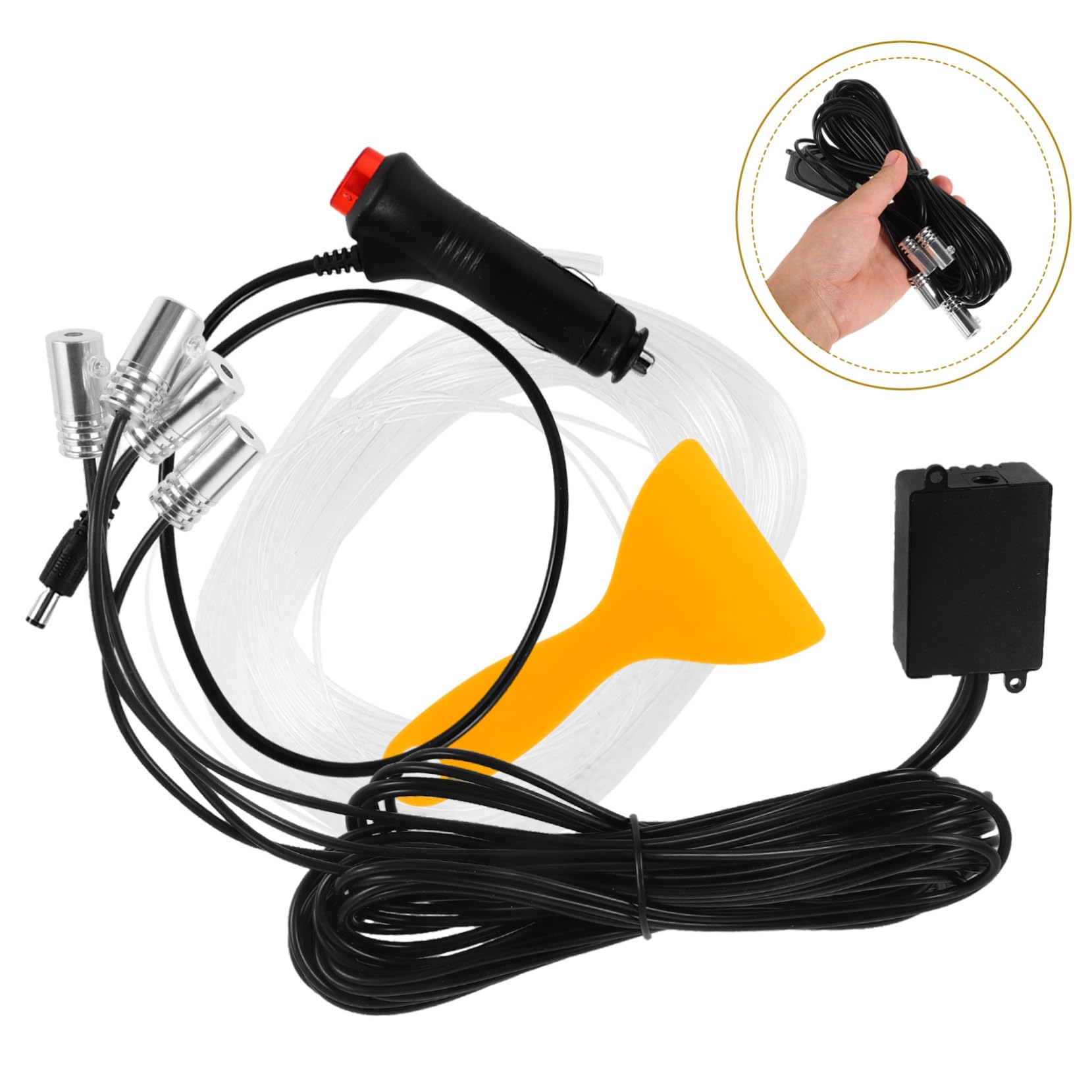 Zerodeko LED Car Interior Ambient Light Fiber Optic RGB Door Strip App Control