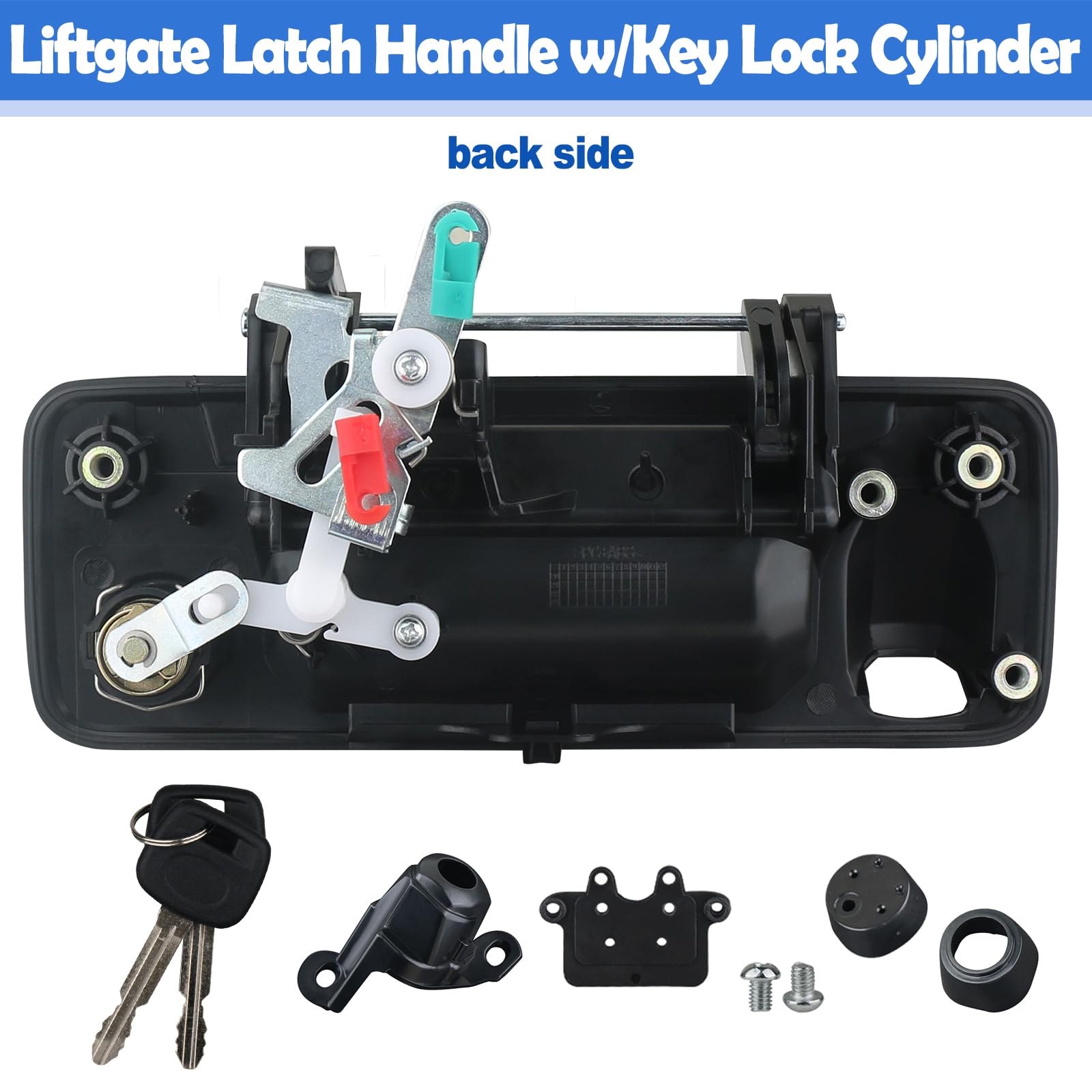 Osompar Tailgate Liftgate Latch Handle w/Key Lock Cylinder Compatible with