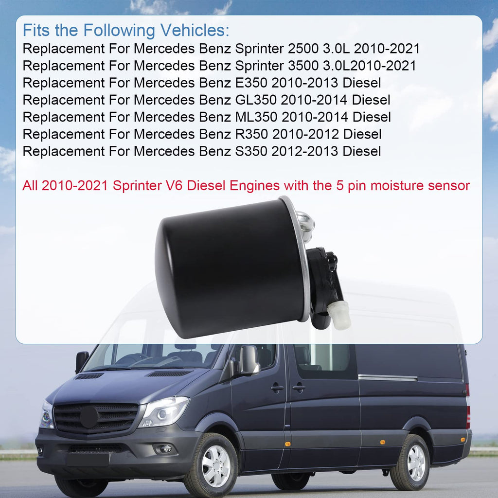 RADHLBNIU WK 820/15 Fuel Filter Replacement For Mercedes Benz E350 GL350 ML350 R350 S350 & Sprinter 2500 3500 3.0L V6 Diesel 2010-2021, Replace WK 820/6, 642 090 63 52