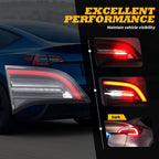Jecoupoon 4 Pin Tail Light Compatible with Model 3 & Y 2021 2022 2023