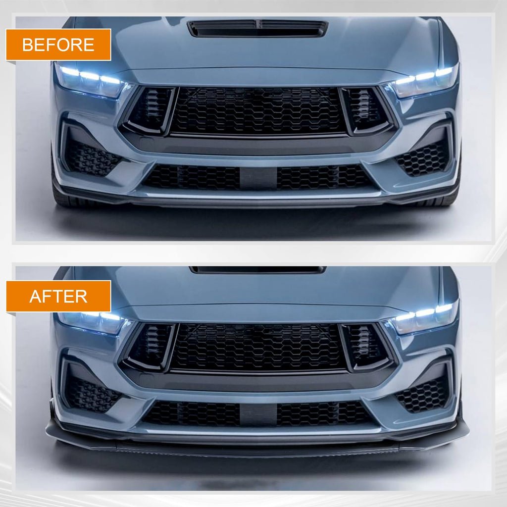 Front Lip for Ford Mustang GT EcoBoost 2024-2026 Front Bumper Lip Splitter Matte