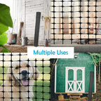 Plastic Mesh Fencing Safety Fence, Poultry Netting, with 50 Zip Ties, Reusable