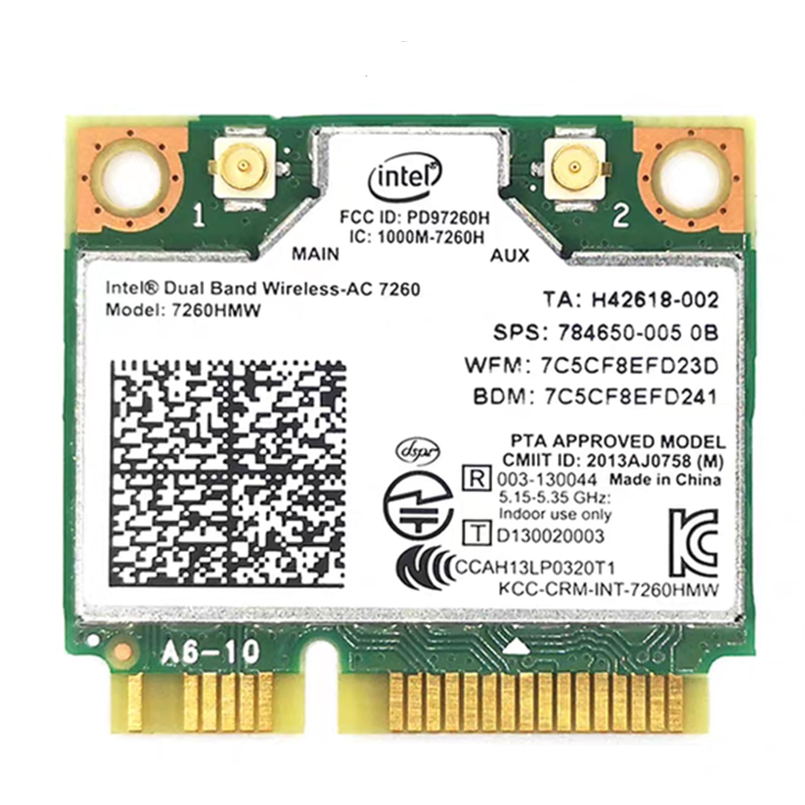 MQUPIN Dual Band Wirless- Intel 7260.HMW Dual Band Wireless Card-AC 7260 Network