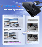 avedio links HDMI Splitter 1 in 2 Out [w/ 4 Ft Hdmi Cable]Not for Extended