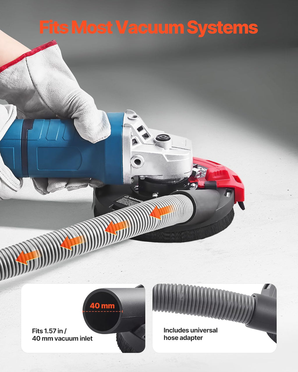 VEVOR Grinding Dust Shroud for Angle Grinder, Universal 4-5 in, Surface Grinder