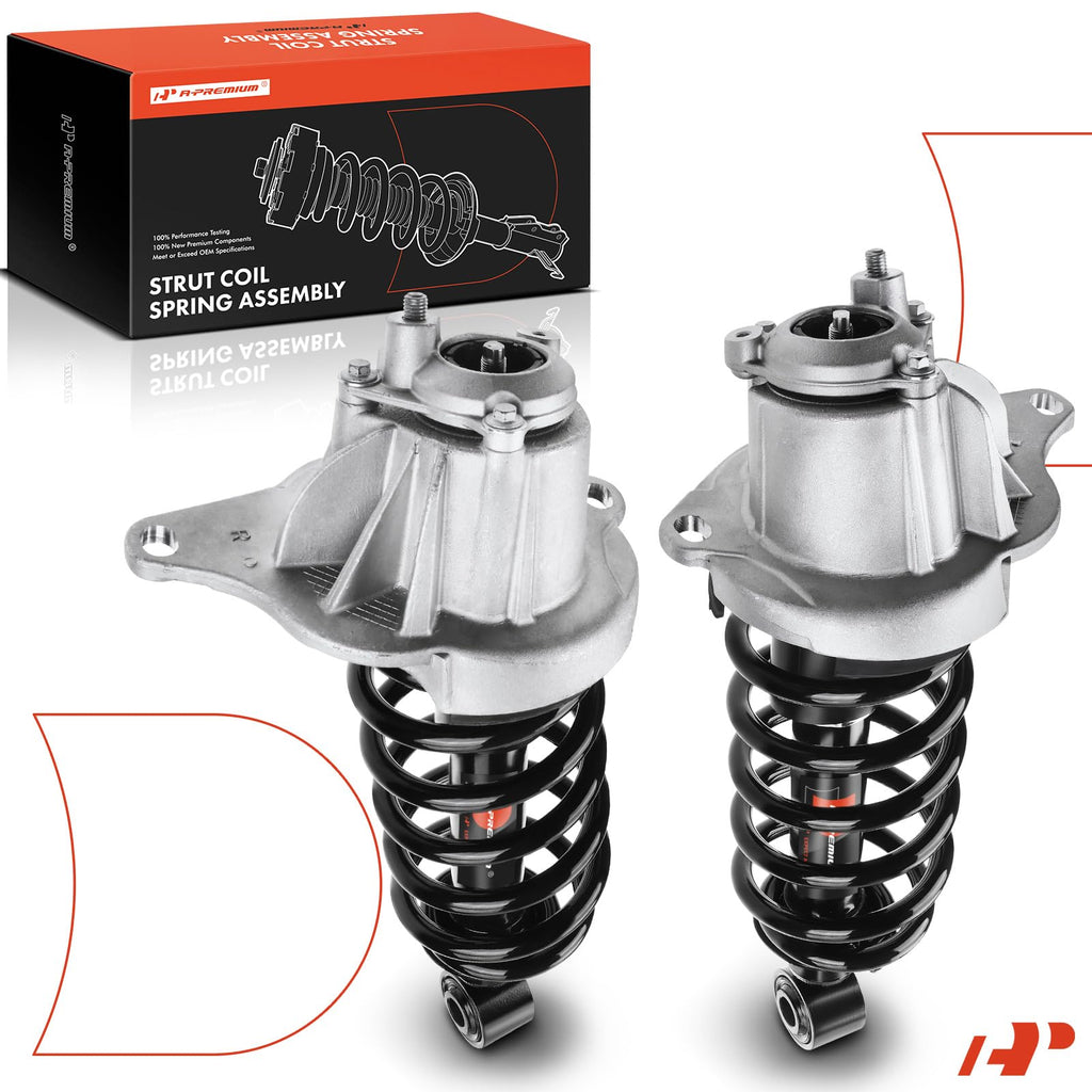 A-Premium Rear Complete Strut Assemblies with Coil Springs, Set of 2