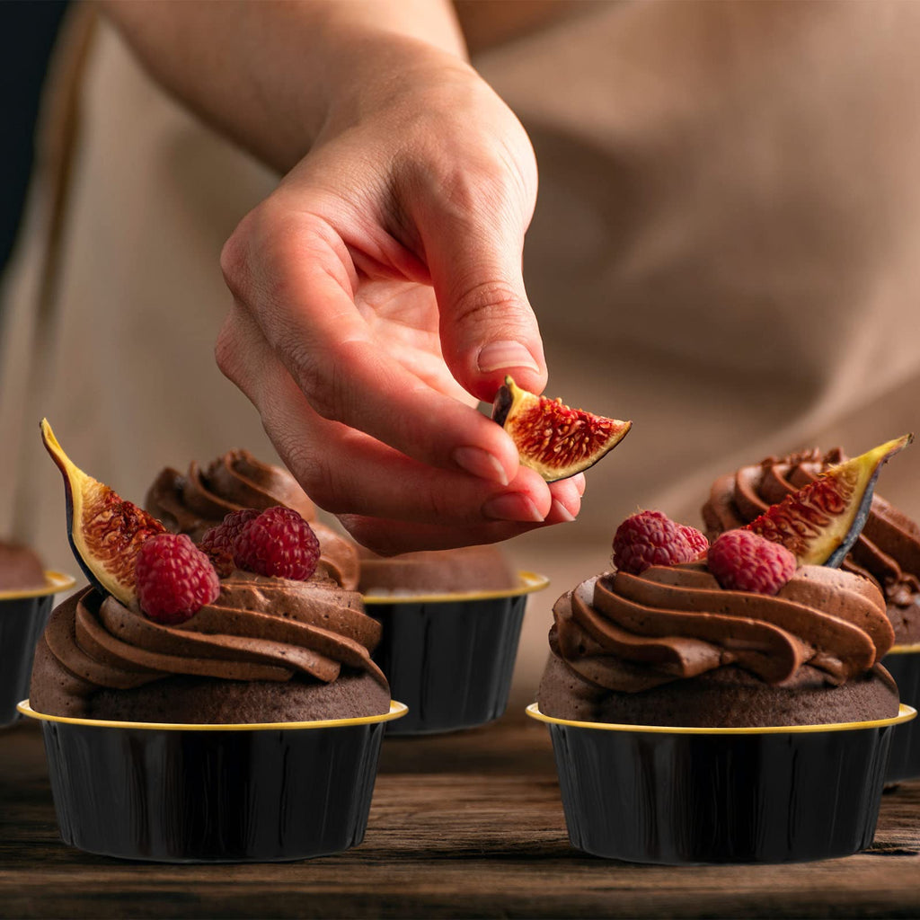 Tessco for you 100 Pcs Disposable Ramekins with Lids 8 oz Creme Brulee Ramekin