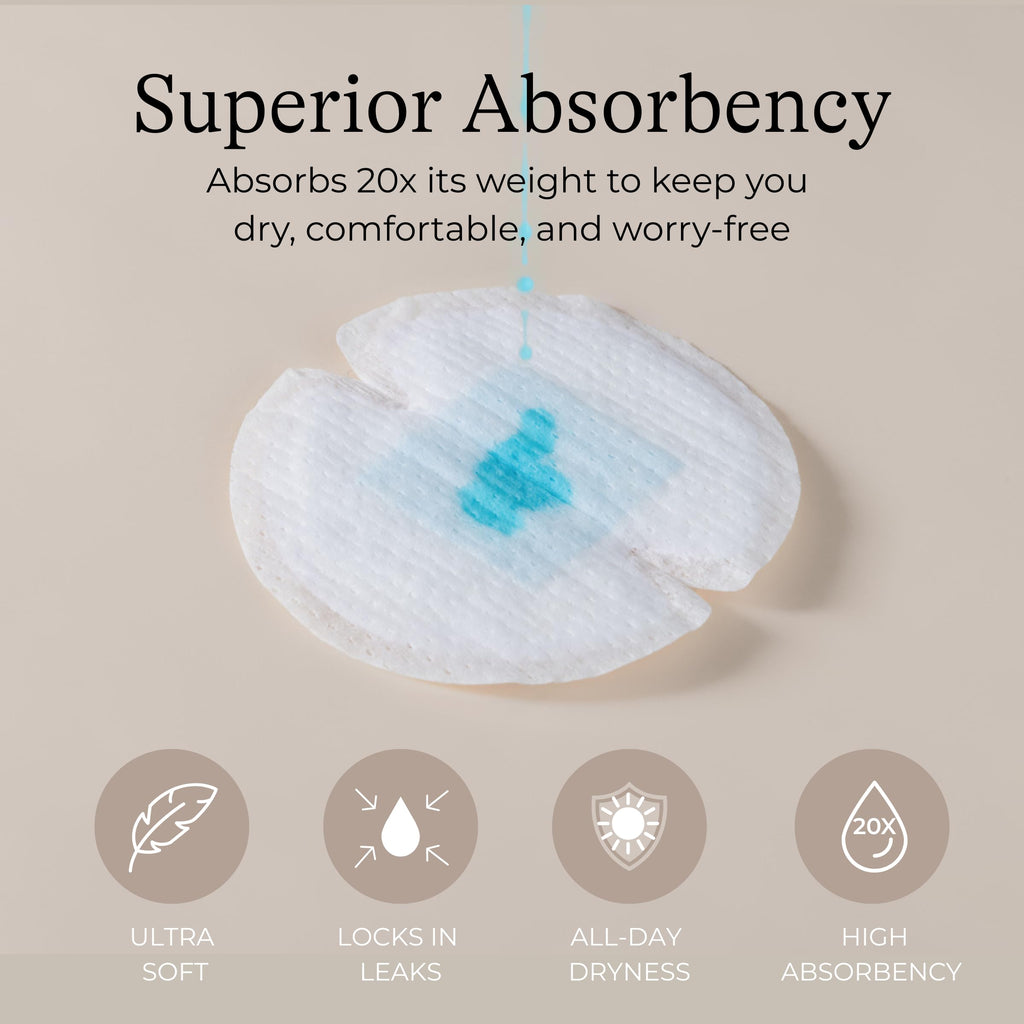 Lansinoh Stay Dry Disposable Nursing Pads, Soft and Super Absorbent Breast Pads,