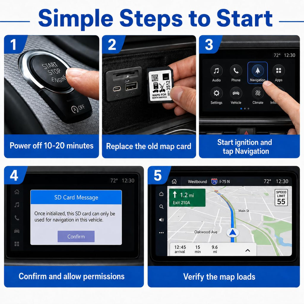 Premium 2026 Navigation SD Card Update, Latest Map for 2019-2023 GM Vehicles with Chevrolet, GMC,Buick, Cadillac, USA/CAN/MEX, Part 8571 3512 (10 Year Warranty)
