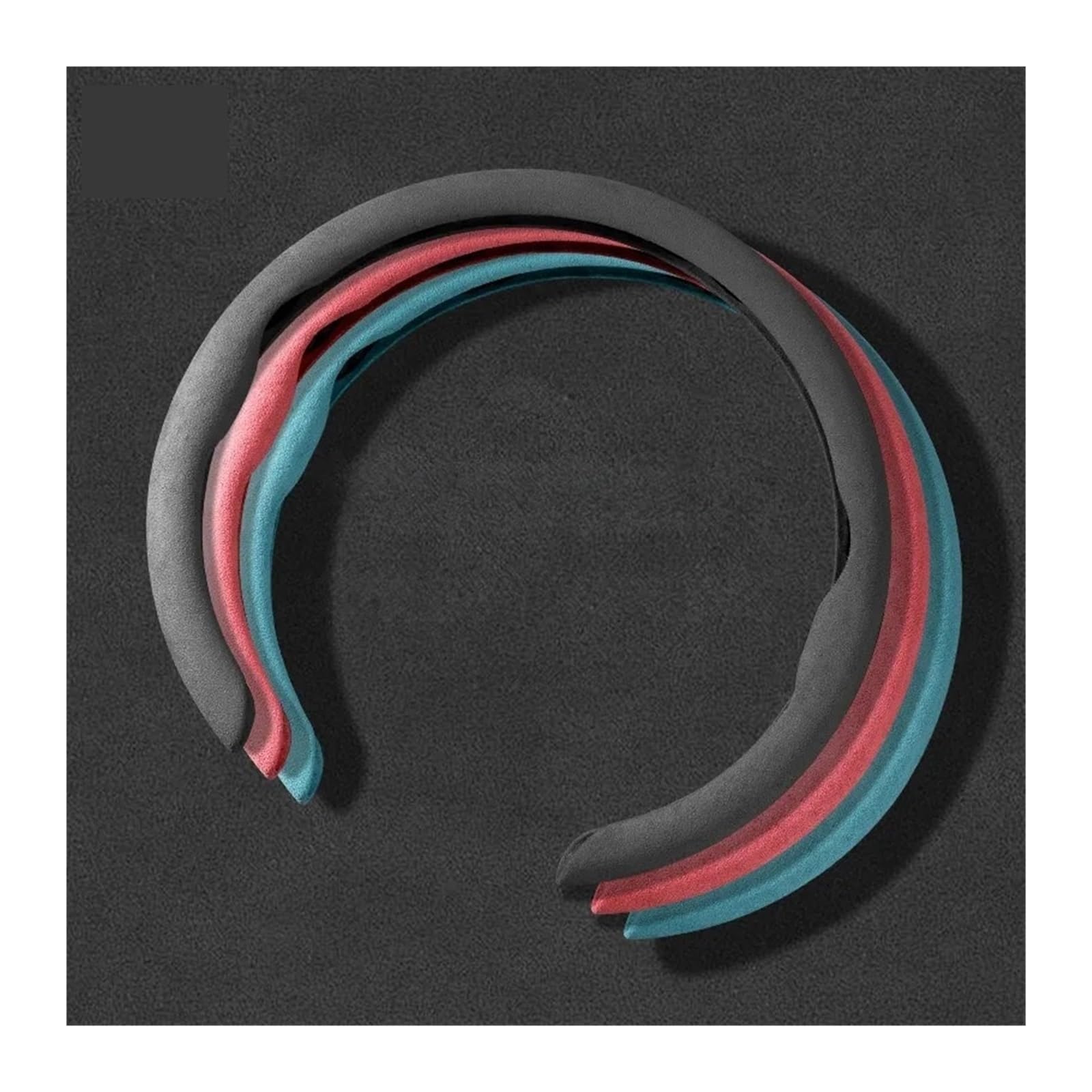 Suede Steering Wheel Cover 15 inch Tesla Model 3 Y S Ultra Thin Black Anti Slip