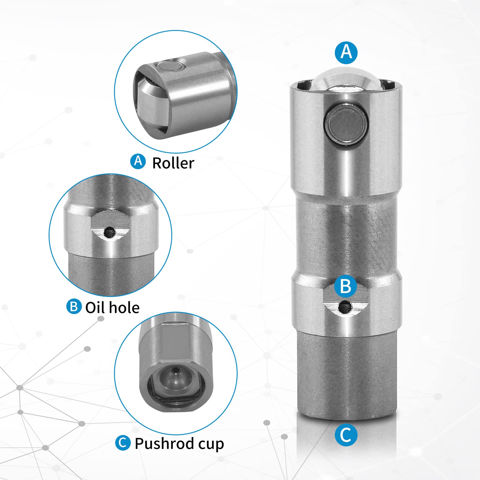 EPChunMi 1PC Valve Lifter Kit Replaces JB-2079 For LS7 LS9 LS1 LS2 LS3 LS6 LSX 4.8 5.3 5.7 6.0 6.2L Engines