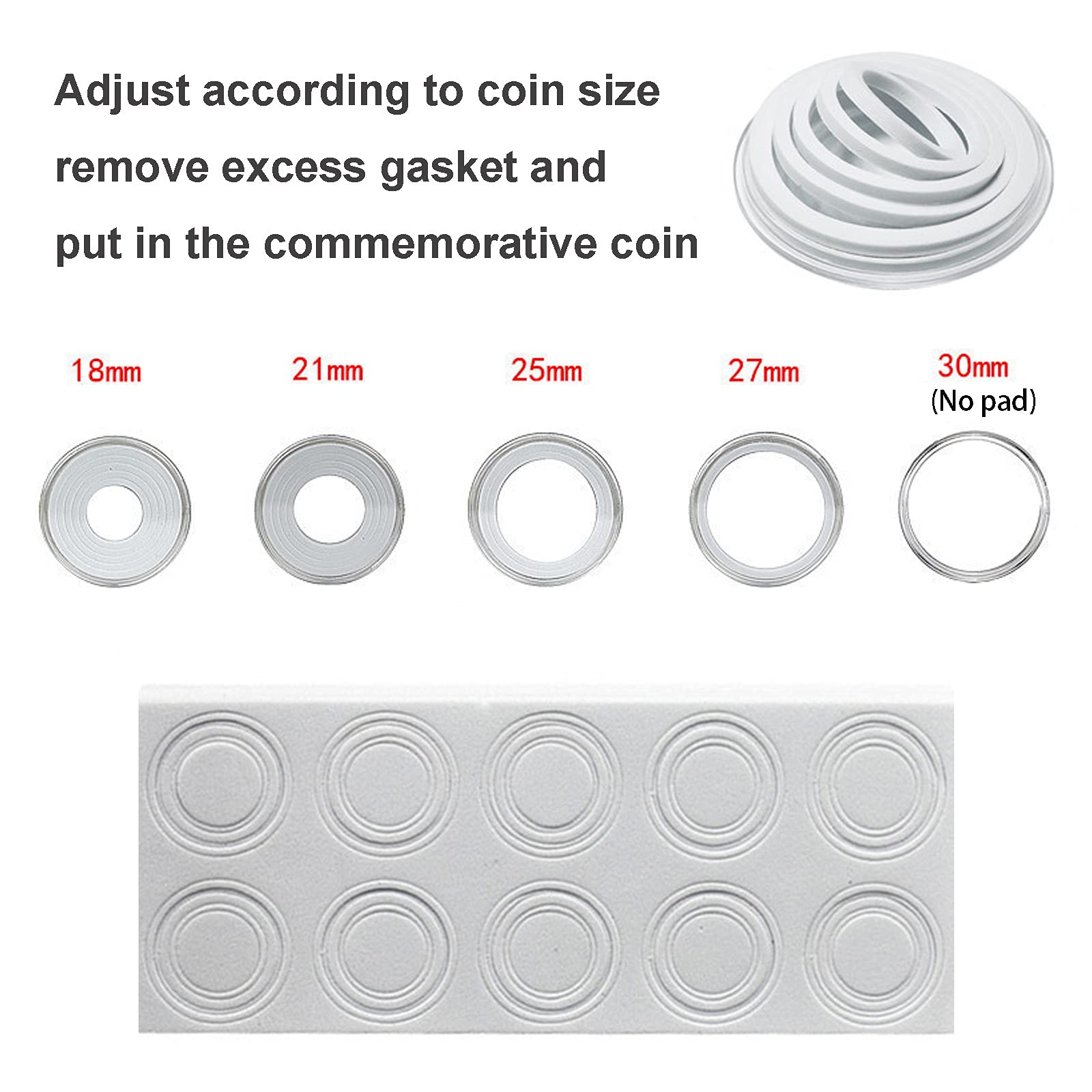 Wooden Coin Storage Box Holder w/ Foam Gaskets Display Case for 100 Coins