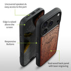 2 Pack Carveit Magnetic Wooden Case for iPhone 17 and 17 Pro Case, Wood Artisan