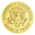 8 Pcs 47th President of The United States Donald Trump Coin Commemorative Never