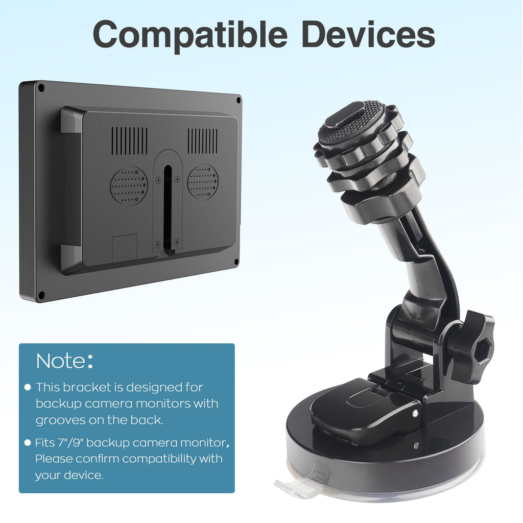 Gonifeto Backup Camera Monitor Mount,(7/9in)Upgraded Rear View Camera Display