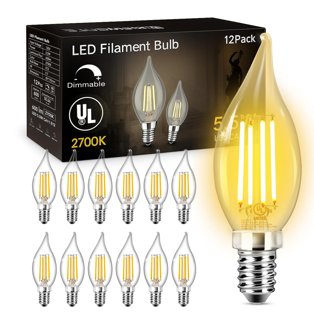 DAYBETTER E12 LED Bulb Dimmable, Chandelier Light Bulbs, Candelabra Light Bulbs