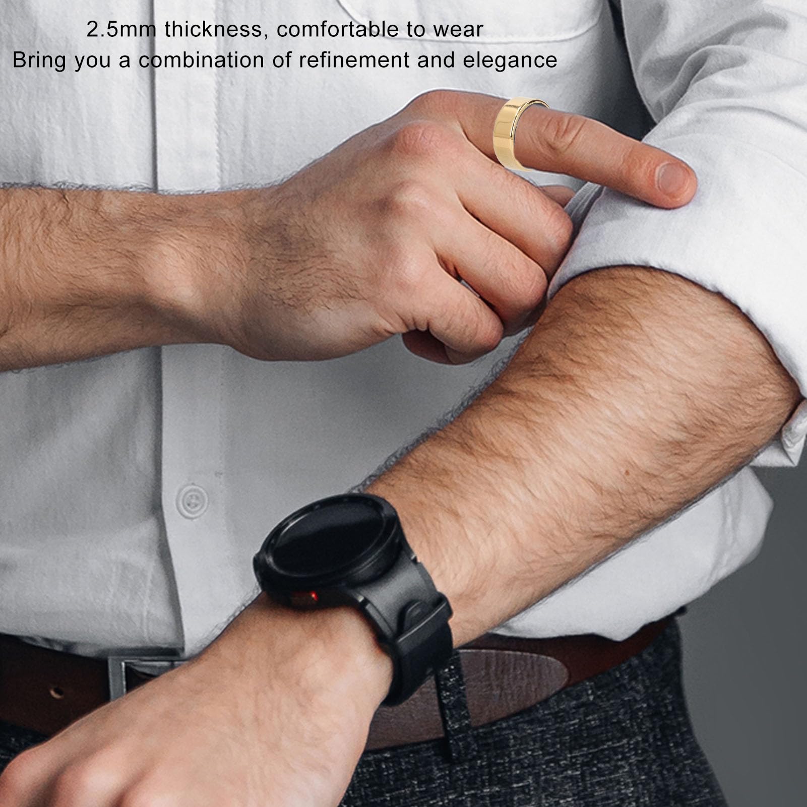 Smart Ring, Fitness Tracker with Remote Care, Step Counter, Calorie and Sleep