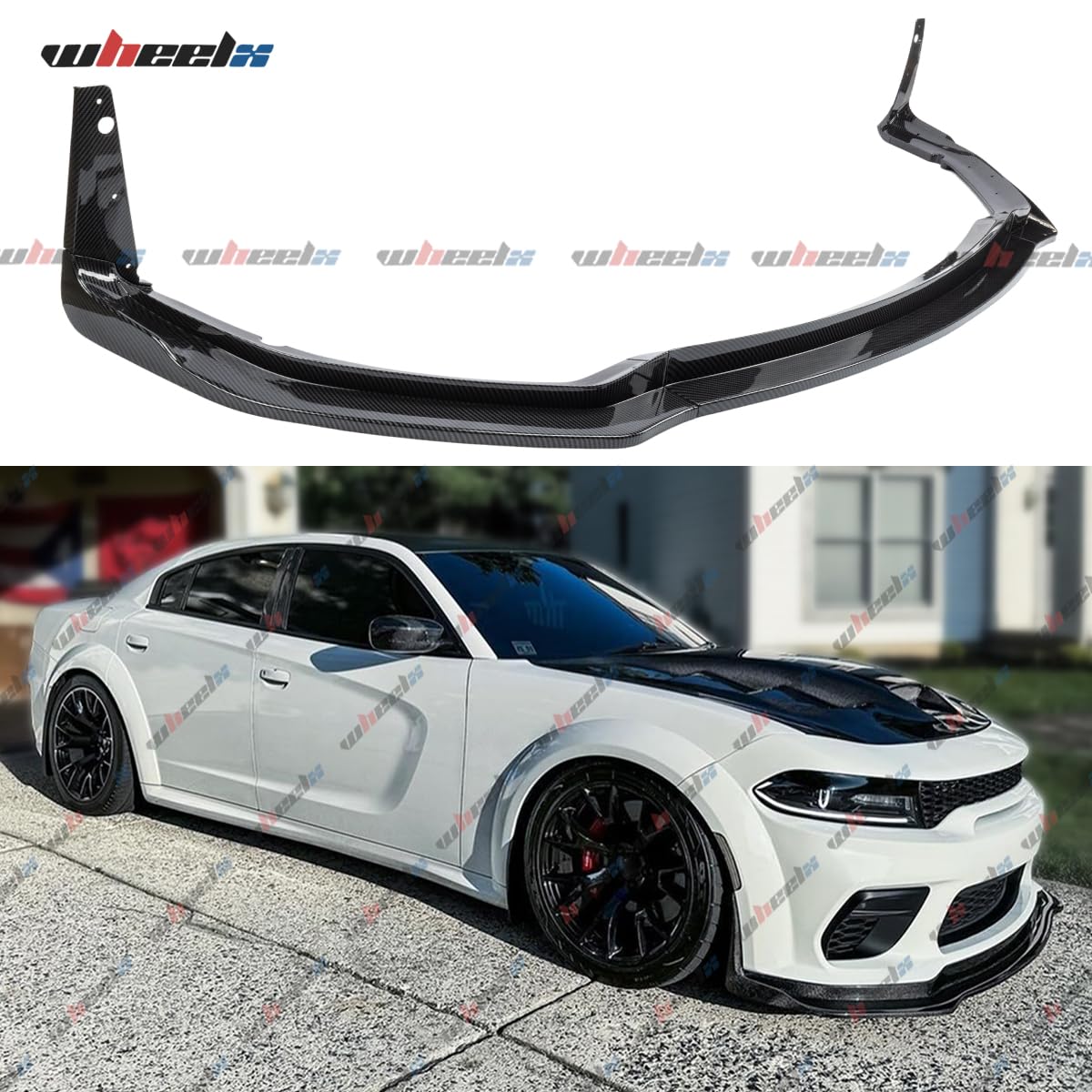 2020–2023 Compatible with Dodge Charger SRT Widebody, Front Lip Splitter, H