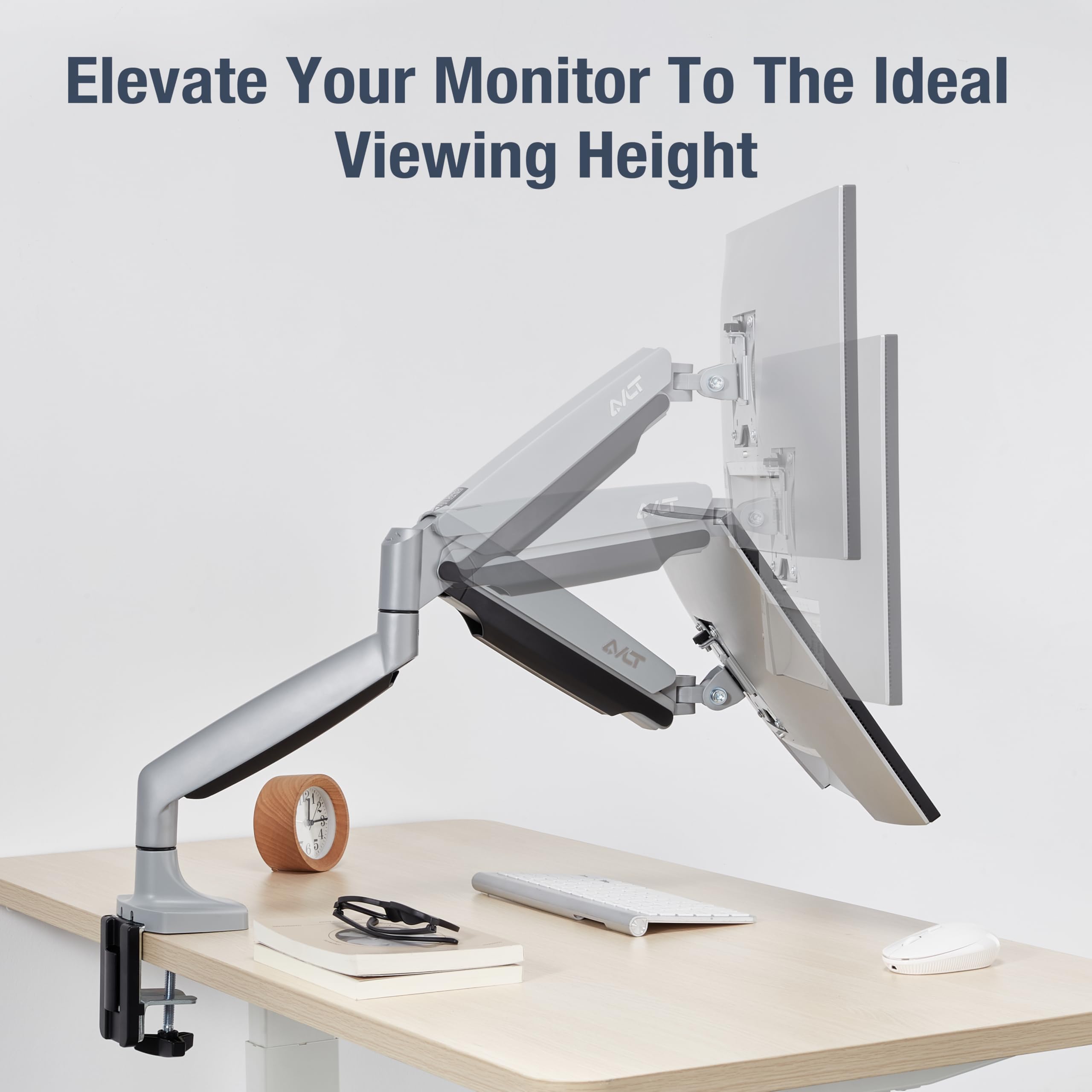 AVLT Single Monitor Arm Desk Mount 17–45  inch Mechanical Spring Full Motion