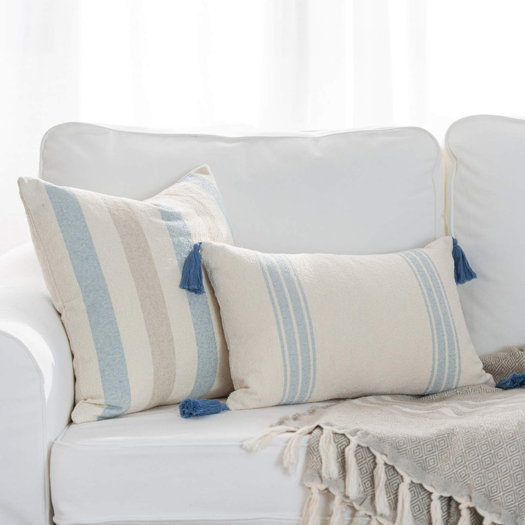 Hofdeco Beach Coastal Decorative Pillow Cover ONLY for Couch, Sofa, or Bed,