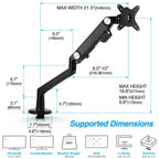 AVLT Single Monitor Arm Desk Mount 13–38 inch  Full Motion VESA Ultrawide Black