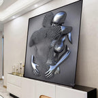 SINYUIF Love Heart 3D Effect Wall Art decor Abstract Metal Figure Sculpture