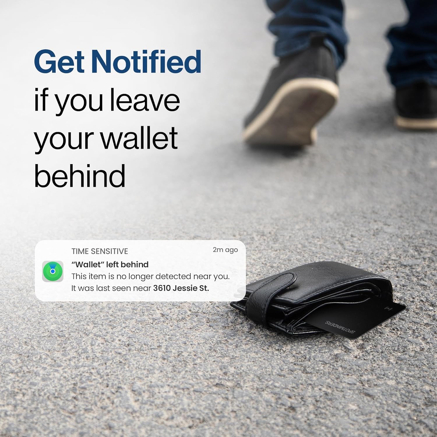 SPOTMINDERS Wallet Tracker Card Apple Find My Rechargeable IP68 Slim