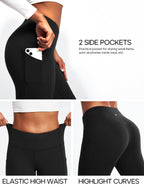 Heathyoga Fleece Lined Leggings with Pockets for Women Thermal Leggings Warm