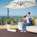 Goovilla Plastic Interlocking Deck Tiles, 36 Pack Outdoor Patio Flooring,