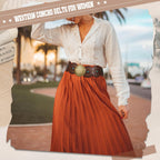 XZQTIVE Western PU Leather Belts for Woman Concho Cowgirl Cowboy Disc Belt for
