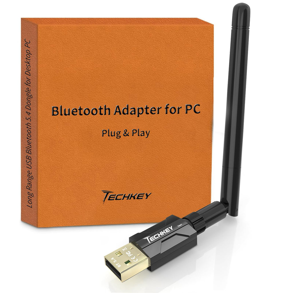 USB Bluetooth 5.4 Adapter for Desktop PC: Long Range 500FT Wireless Dongle with