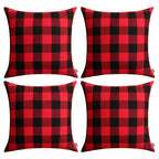 Thmyo 16x16inch  4-Pack Buffalo Check Plaid Throw Pillow Covers Farmhouse Rustic
