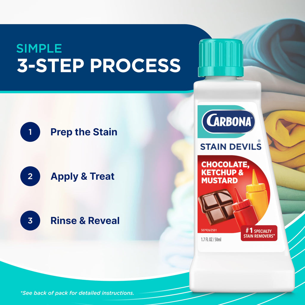 Carbona Stain Devils® #2 | Ketchup, Mustard & Chocolate | Professional Strength