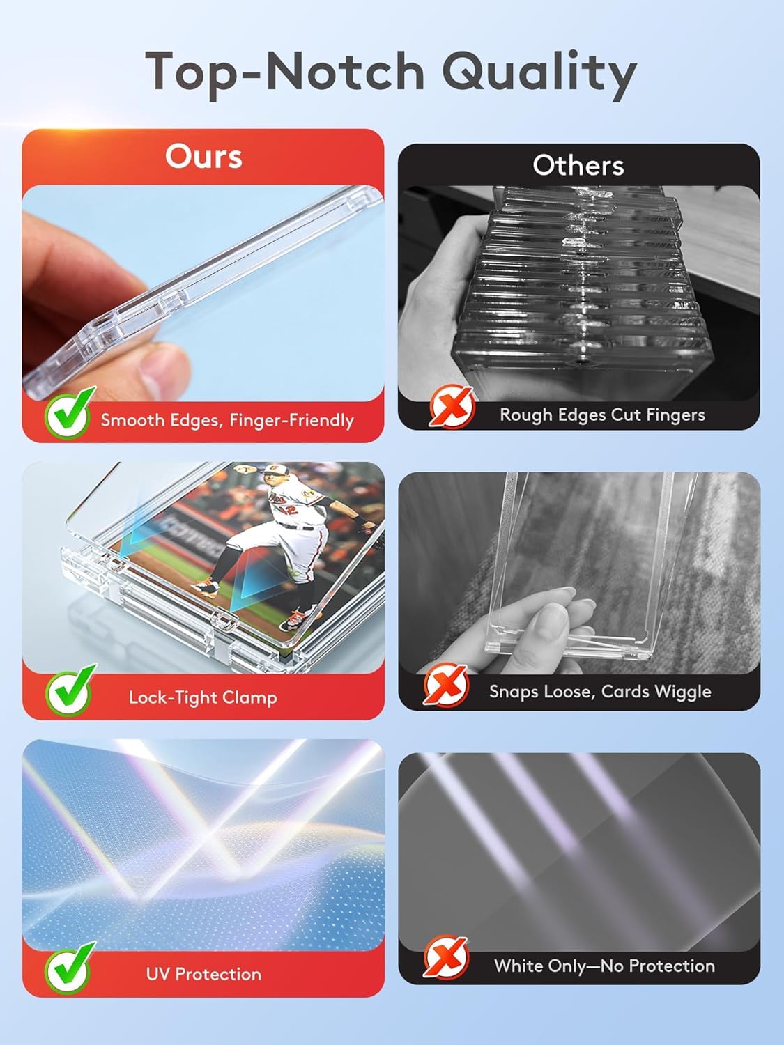 Magnetic Card Holder, Super Thin Premium 35pt One Card Holder Touch Card