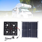 Locadence Solar Panel Powered Fan, 100W Solar Panel Powered Exhaust Fan Solar 4