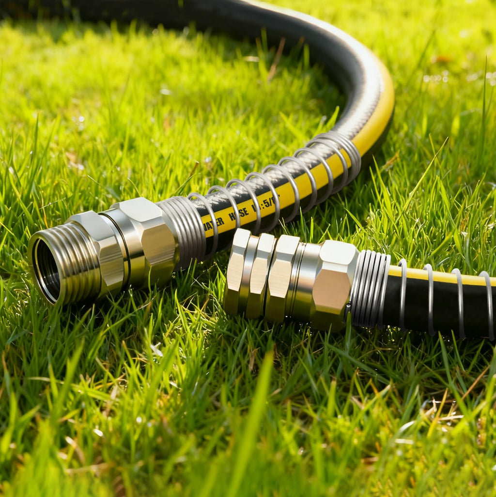 G-Sunny Brass Garden Hose Repair Kit 5/8 Inch Heavy Duty Connector Coupler Set