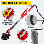 VEVOR Drywall Sander 850W Variable Speed 800-1750RPM LED Vacuum Bag