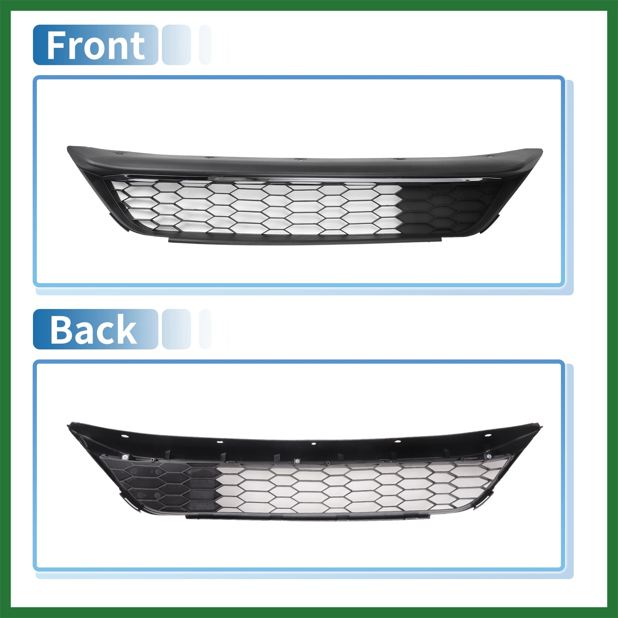 Front Lower Bumper Grille for 2016 Honda Accord 4 Door EX Black 71152T2FA50