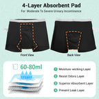 Carer 5 Pack Boys Washable Incontinence Underwear, Cotton Reusable Bedwetting
