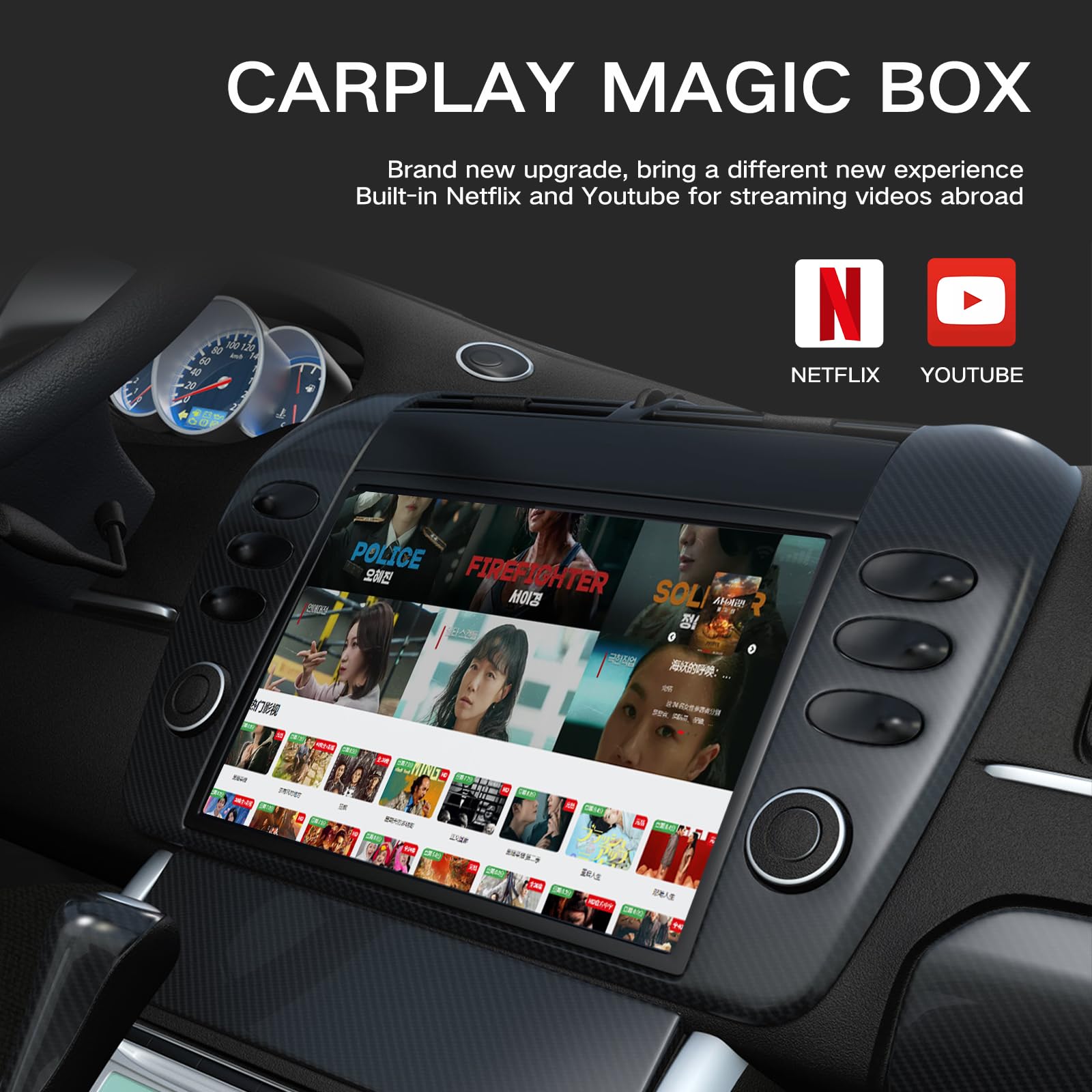 Wireless Carplay Adapter, 4 in 1 Wireless Android Auto Adapter Compatible with
